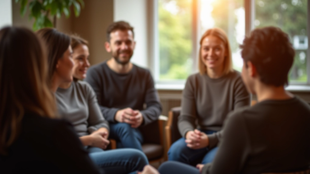 Personen verschiedener Herkünfte sitzen zusammen und hören sich aufmerksam zu