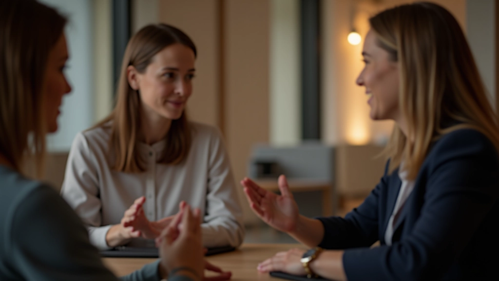 Moderator stellt eine Frage und schaut erwartungsvoll auf die andere Person