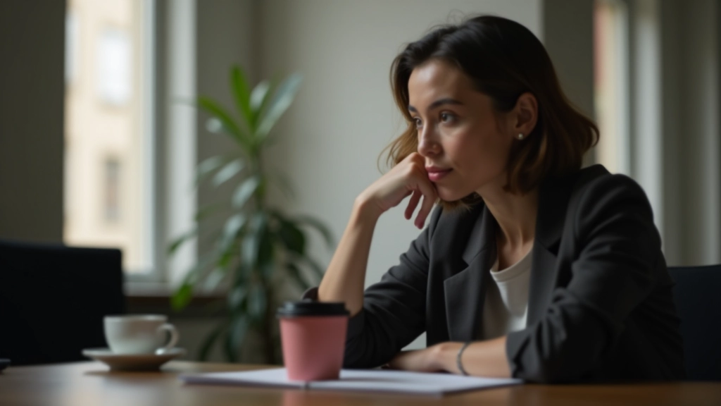 Person, die nachdenklich zuhört und Notizen macht während einer Erklärung