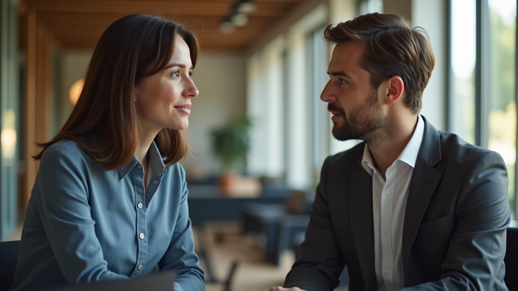 Zwei Menschen in tiefem Gespräch, völlige Aufmerksamkeit und präsente Kommunikation